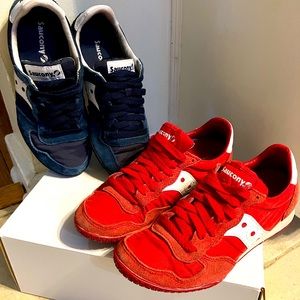 Saucony Bullet 2 pair - Red and Blue size 6 womens